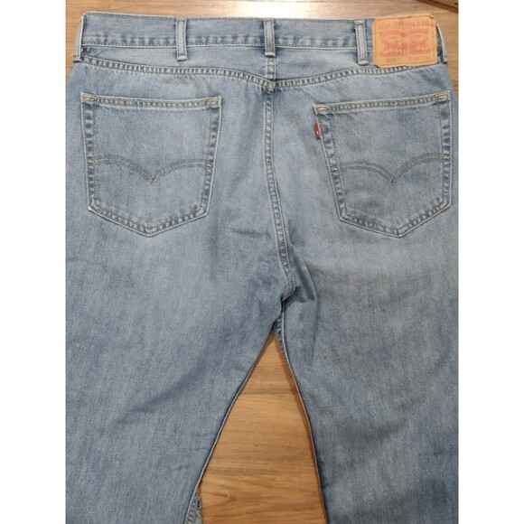 Levi's 505 Jeans Mens 38x30 Blank Red Tab Light Wash Denim Straight - Picture 11 of 11
